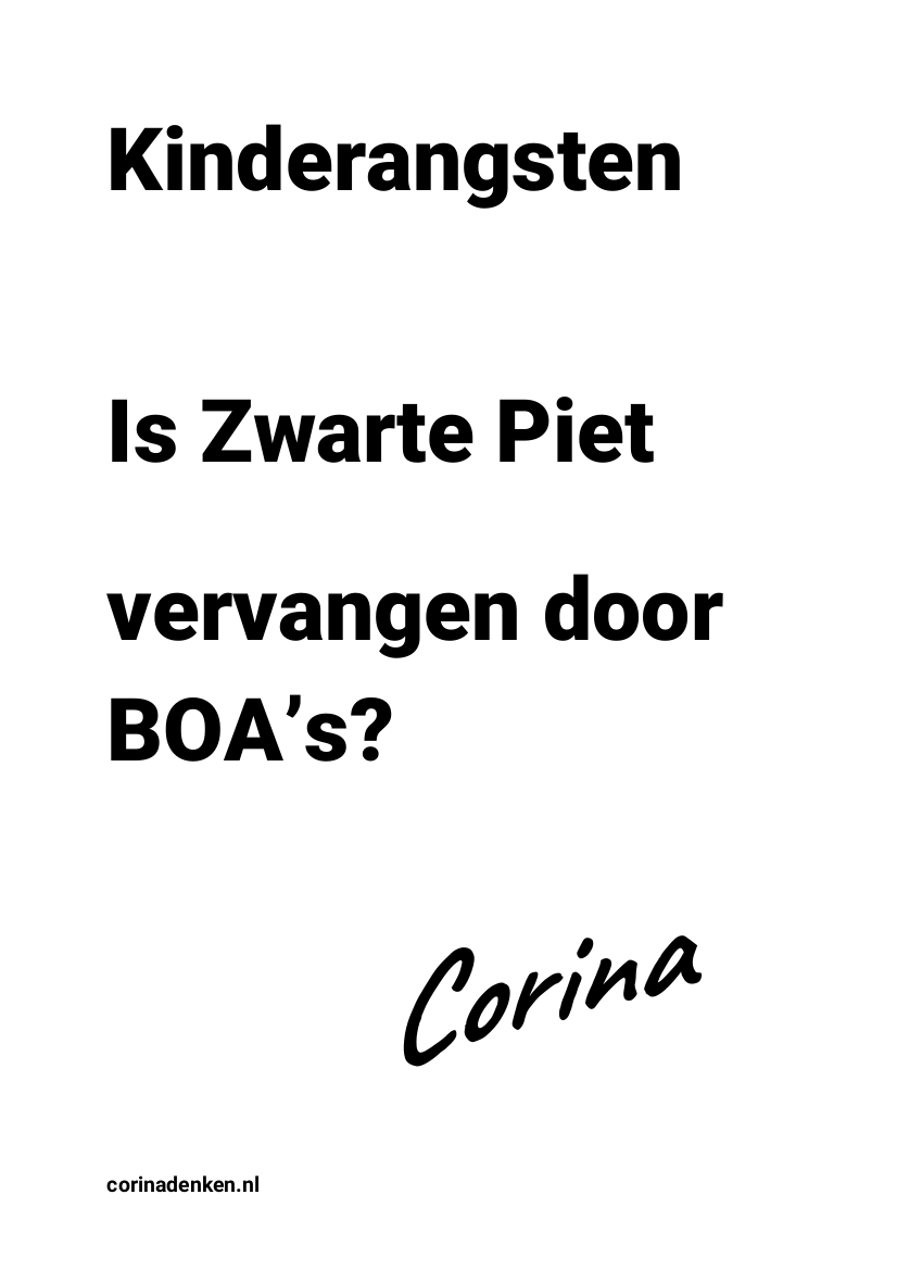 Kinderangsten Is Zwarte Piet vervangen door BOA’s?